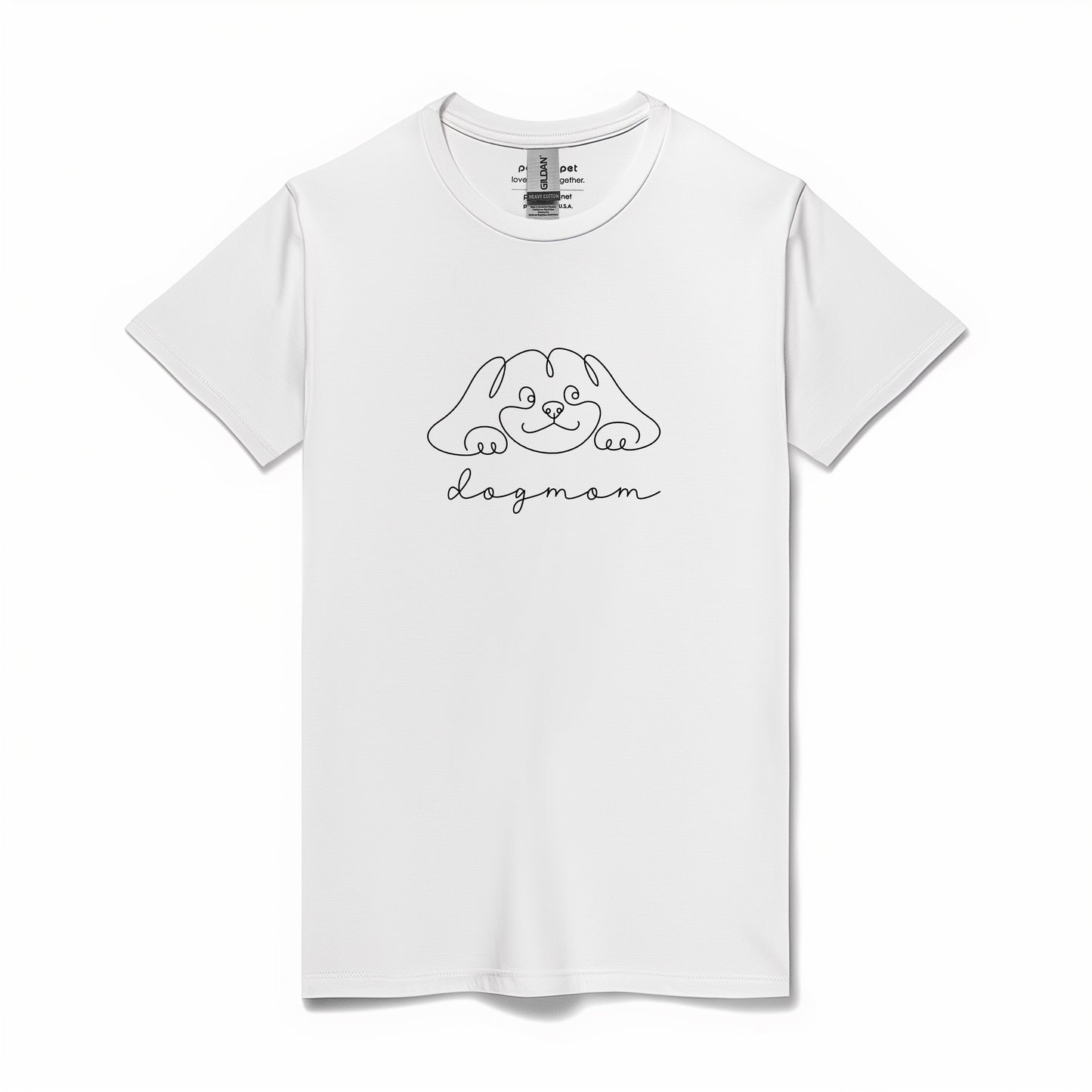 Dog Mom Cotton T-shirt (White)