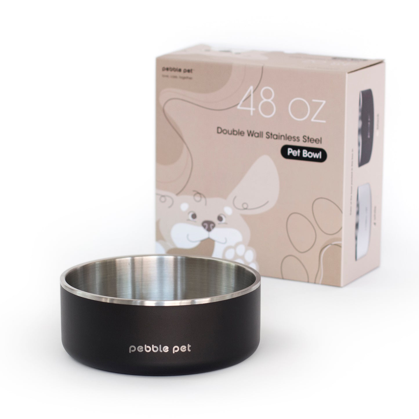 Anti-slip Stainless Steel Pet Bowl 48 oz