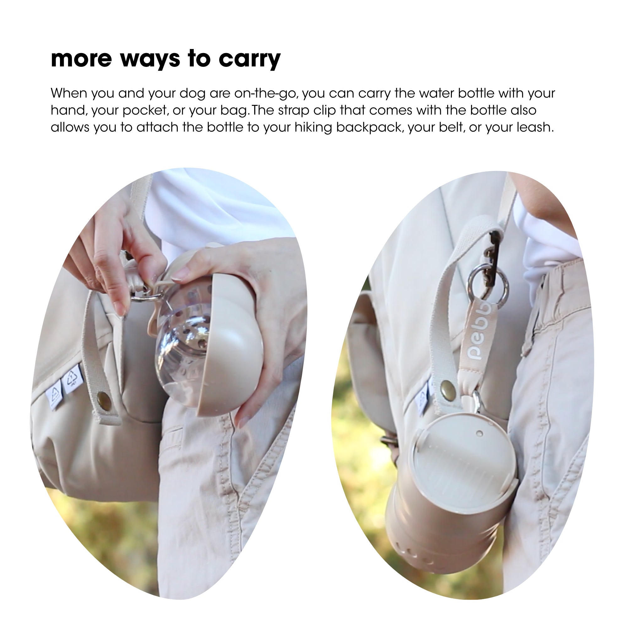 Foldable Pet Water Bottle 10oz