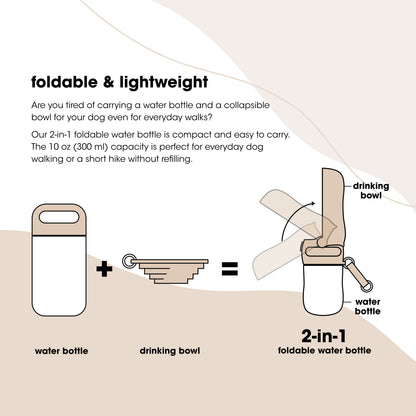 Foldable Pet Water Bottle 10oz