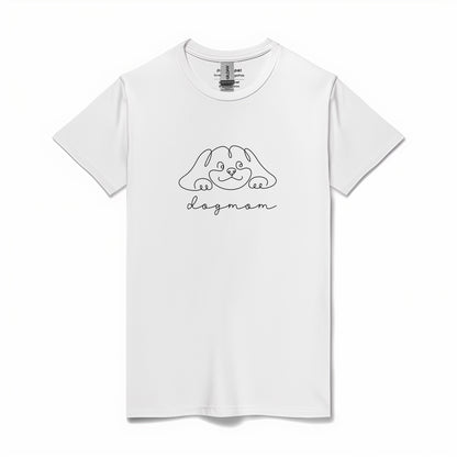 Dog Mom Cotton T-shirt (White)