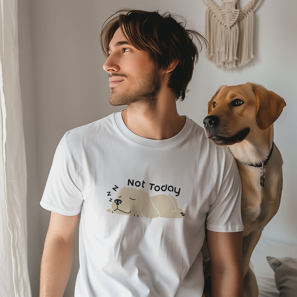 Not Today Cotton T-shirt  (White)