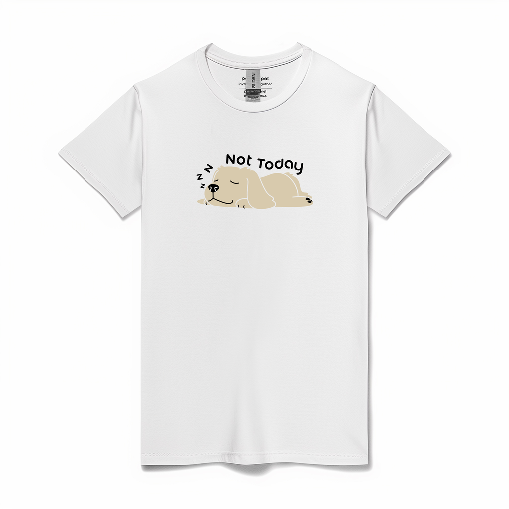 Not Today Cotton T-shirt  (White)