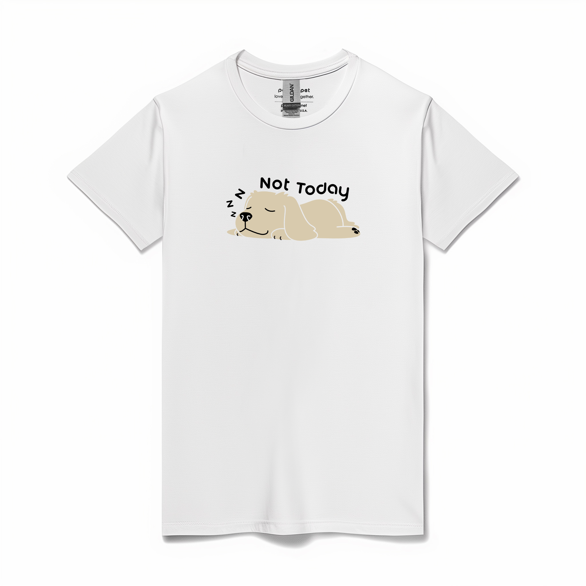 Not Today Cotton T-shirt  (White)